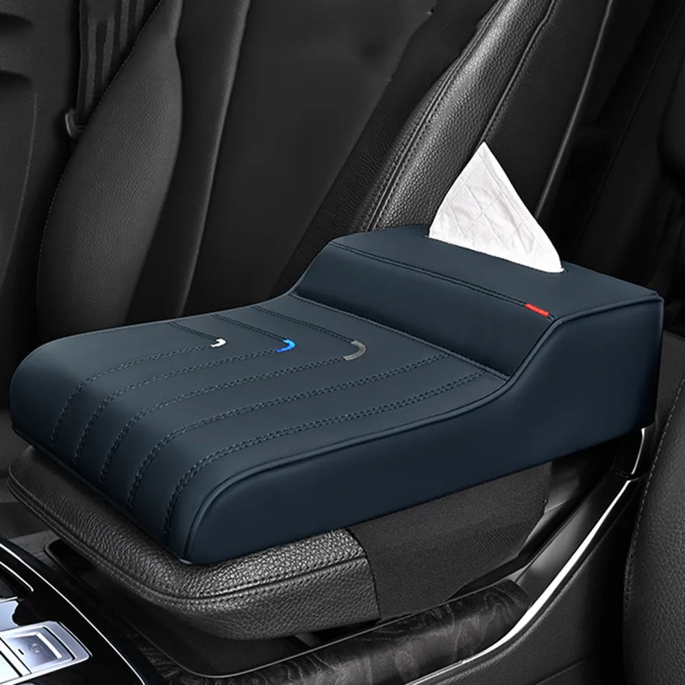 Car Armrest Box Pad – Memory Foam & Leather, Thickened, 8 Colors