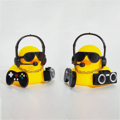Mini Rubber Duck Car Decor | Music Dashboard Set