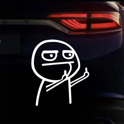 Funny Middle Finger Reflective Car Sticker – Vinyl Decal