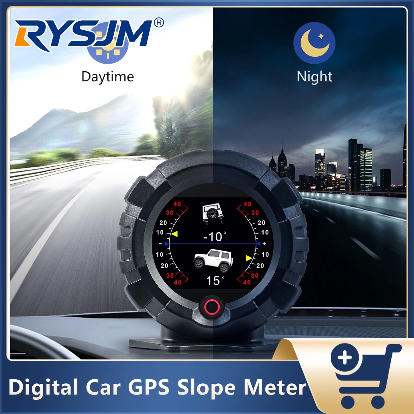 GPS Slope Meter HUD – Off-Road Inclinometer & Digital Speedometer