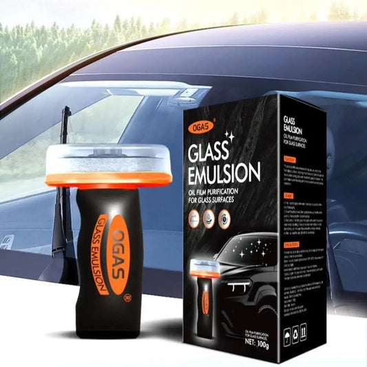 Car Glass Oil Film Remover – Emulsion Kit with Applicator