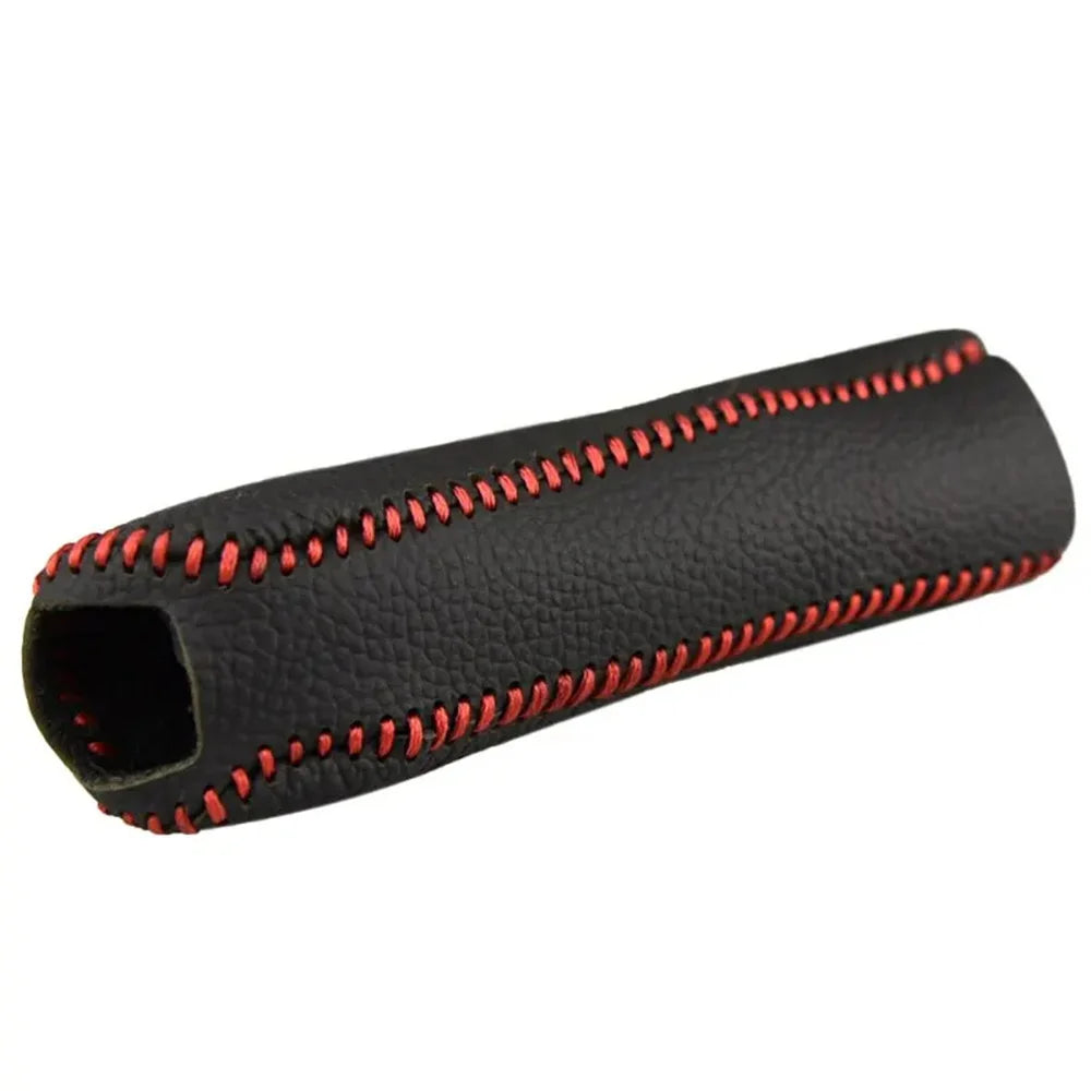 Genuine Leather Handbrake Cover – Cowhide Grip Sleeve for Car Interior