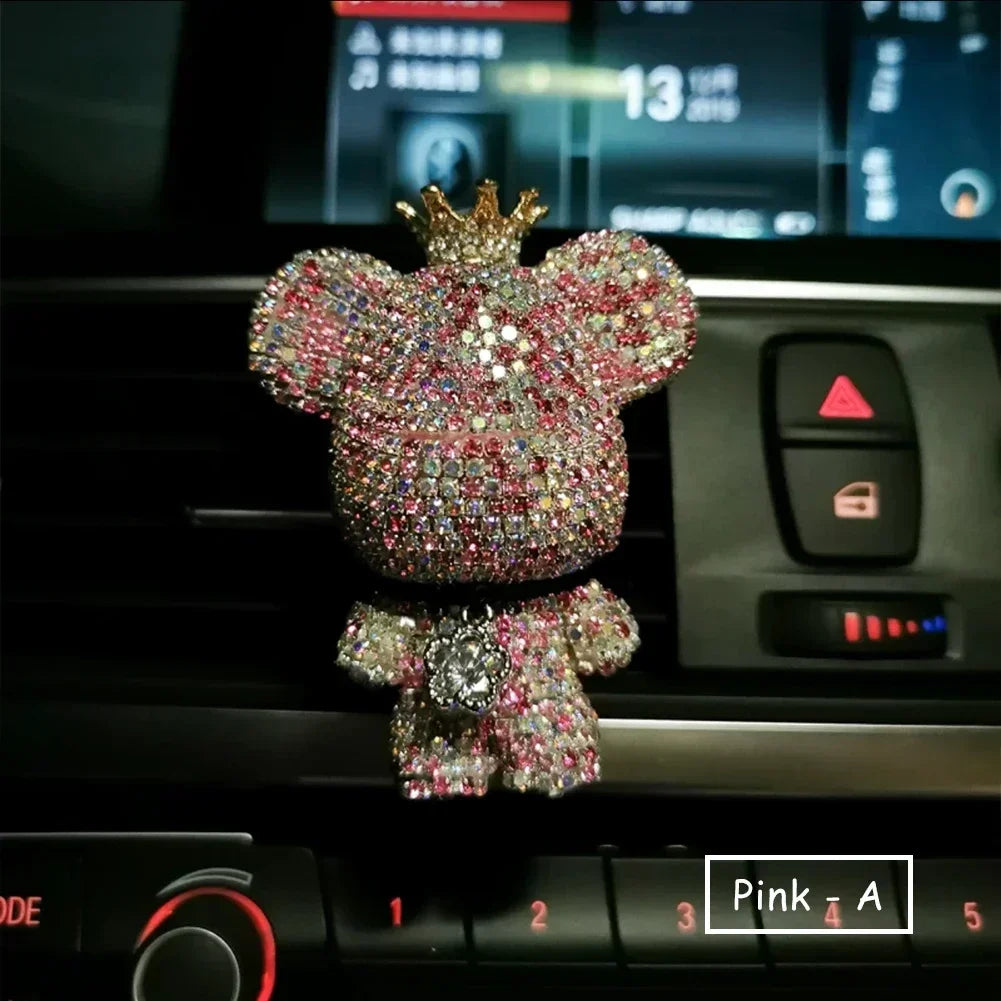 Rhinestone Bear Car Ornaments