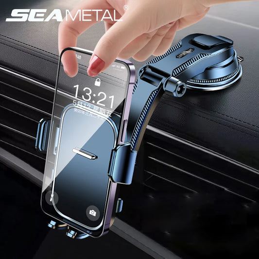 Car Dashboard Phone Holder - Universal 180° Rotating Mount for GPS Navigation