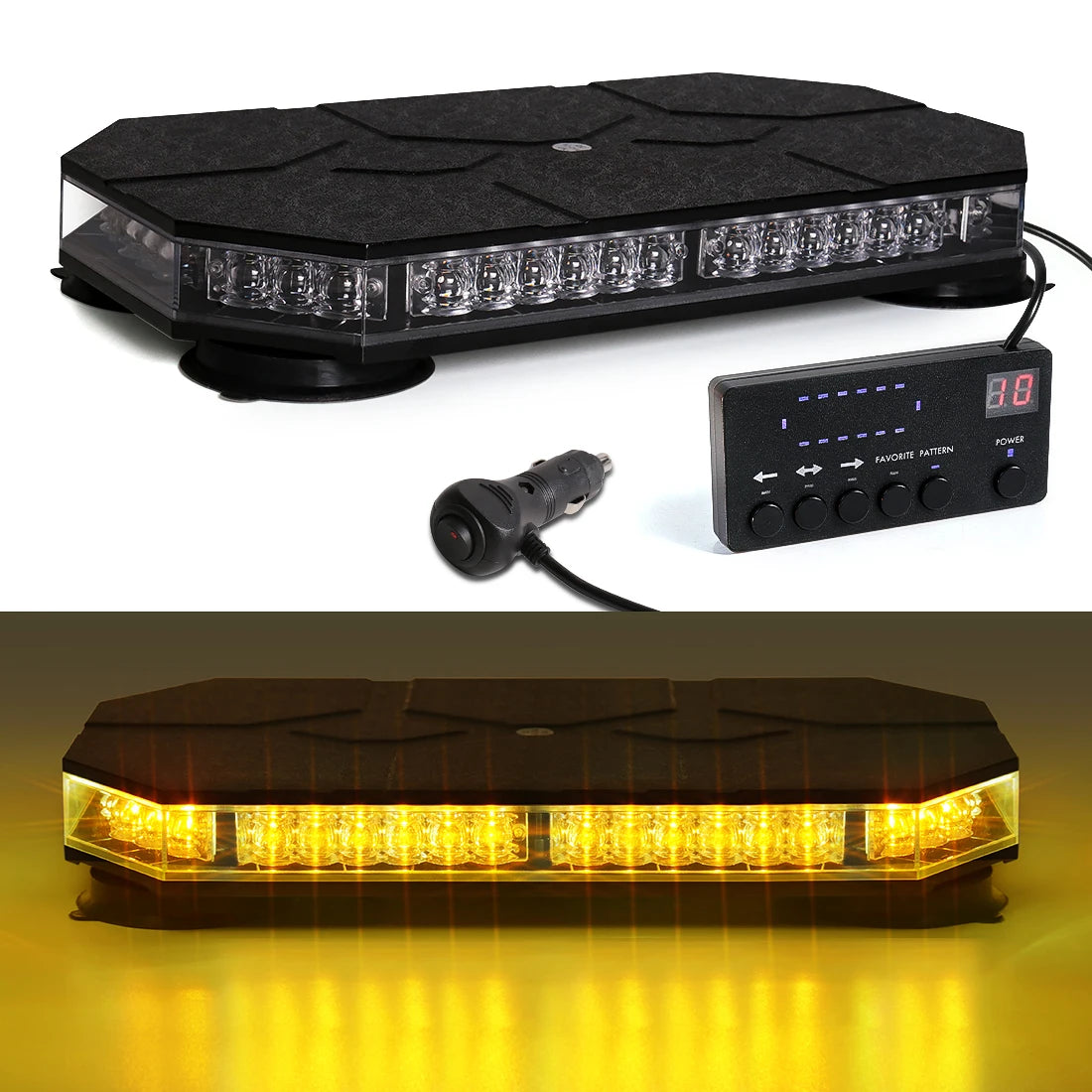 Roof Top LED Strobe Light Bar - Magnetic Mount Warning Light