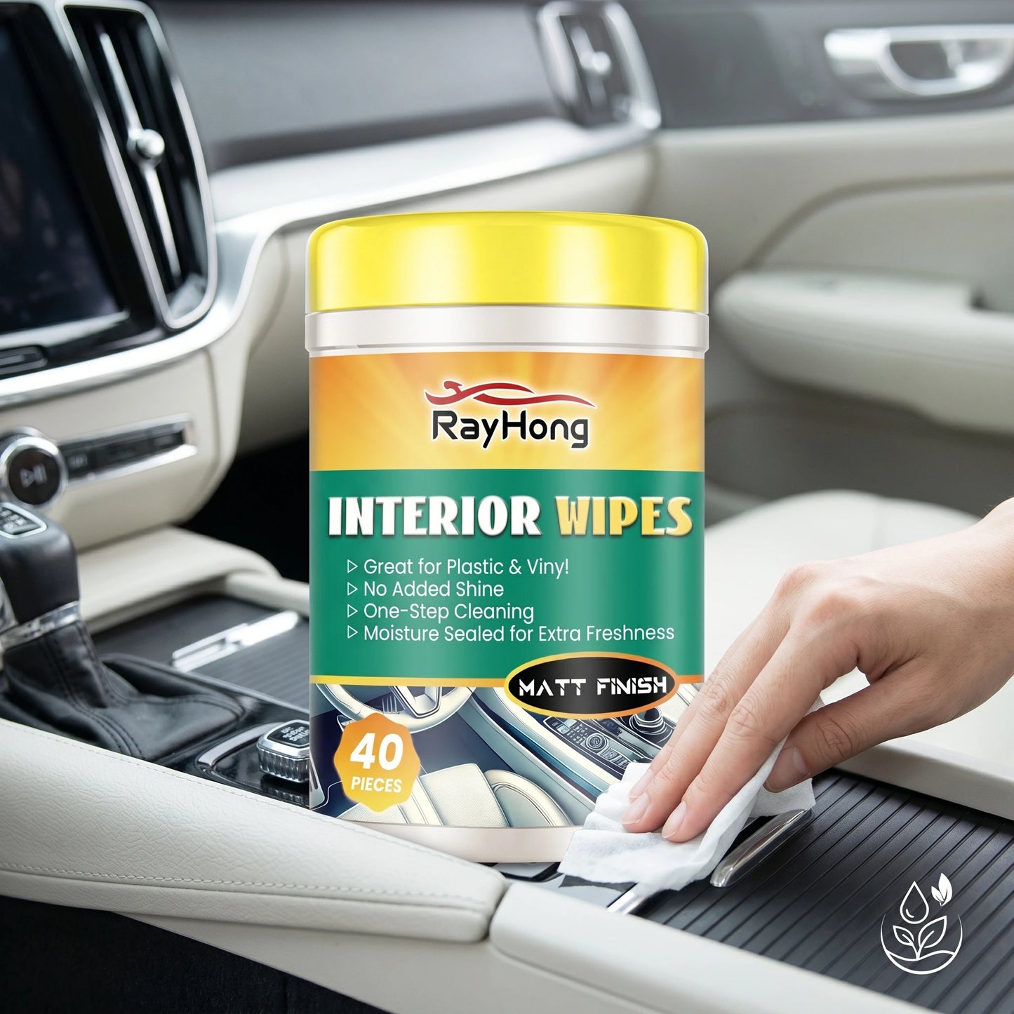 Car Interior Cleaning Wipes – Matt Finish, Oil & Stain Remover