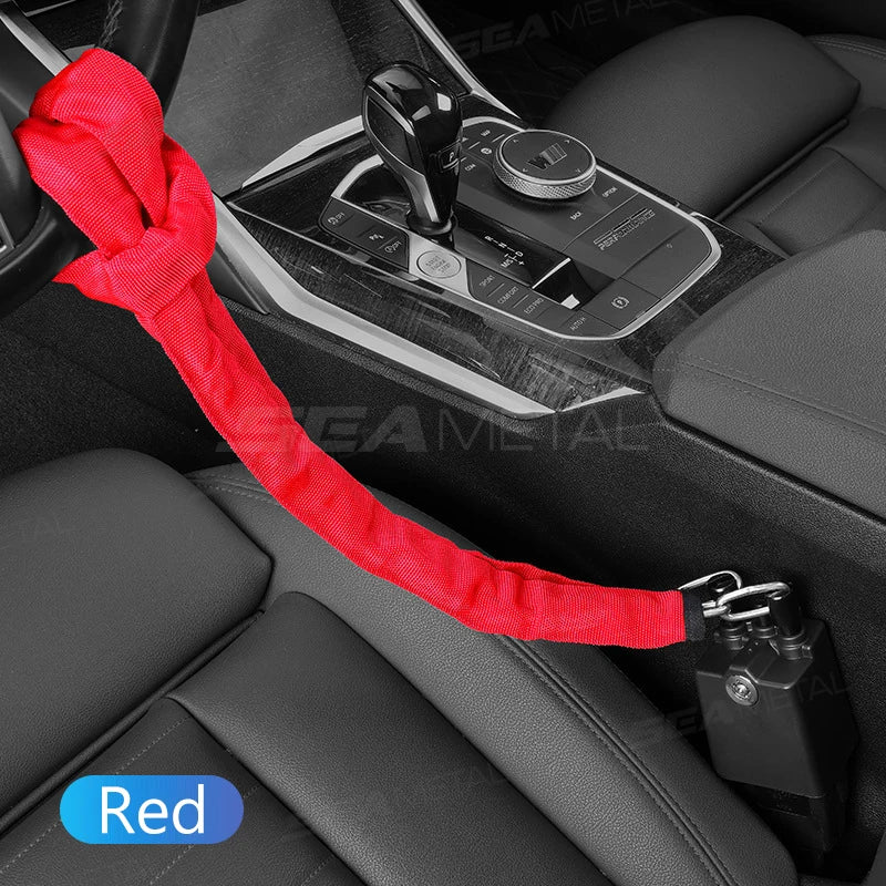 Steering Wheel Lock - Braided Steel Cable Anti-Theft Lock