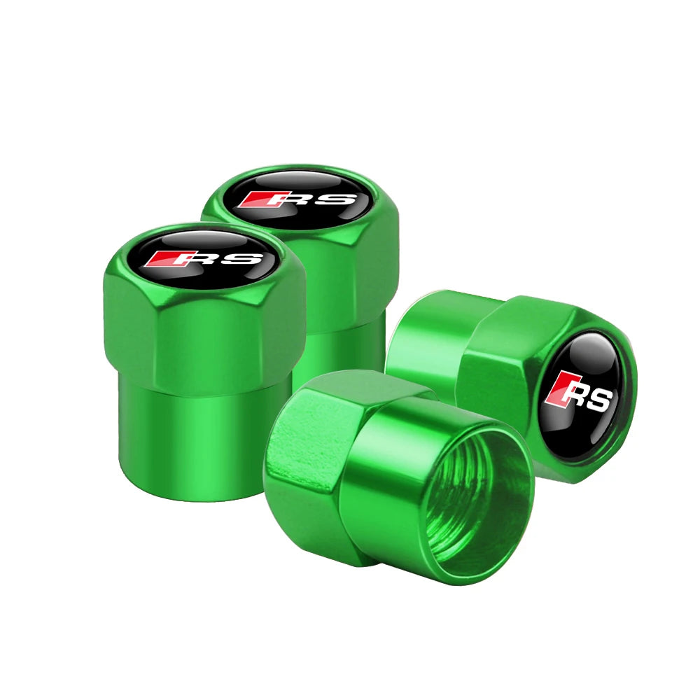 4Pcs Metal Valve Cap Sline Style