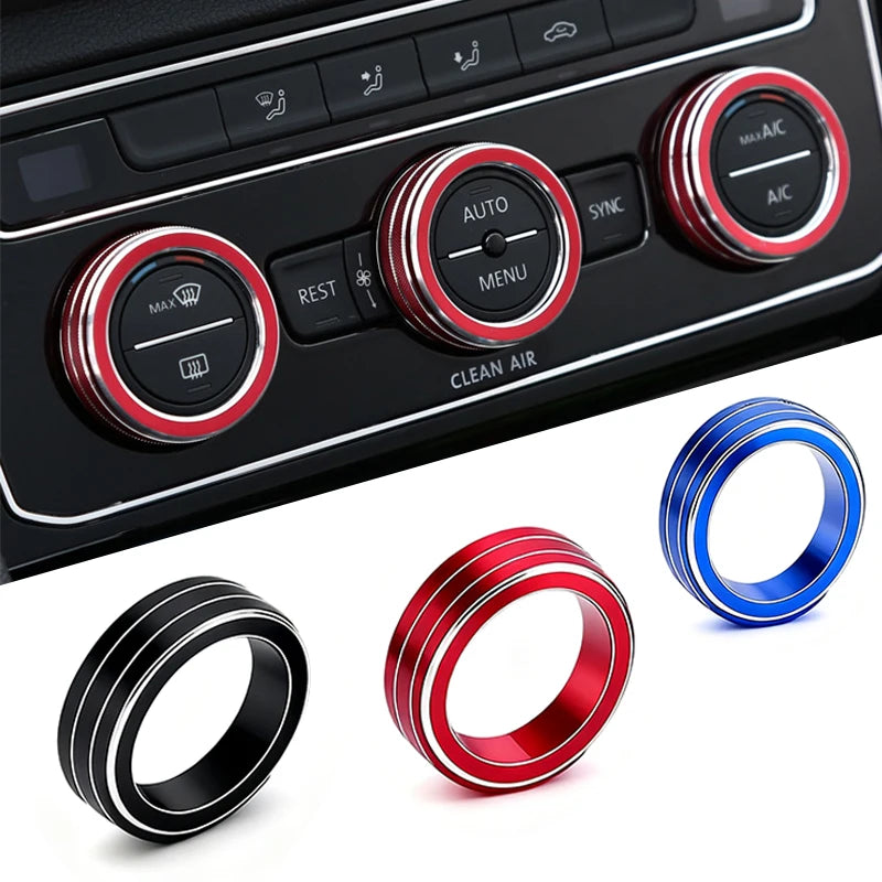 AC Control Ring Trim Cover – Aluminium Alloy Interior Trim Set of 3