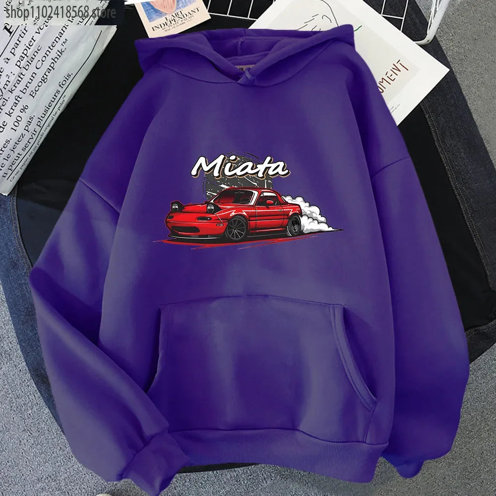 JDM Drift Culture Hoodie – Anime Car Print Unisex Sweatshirt