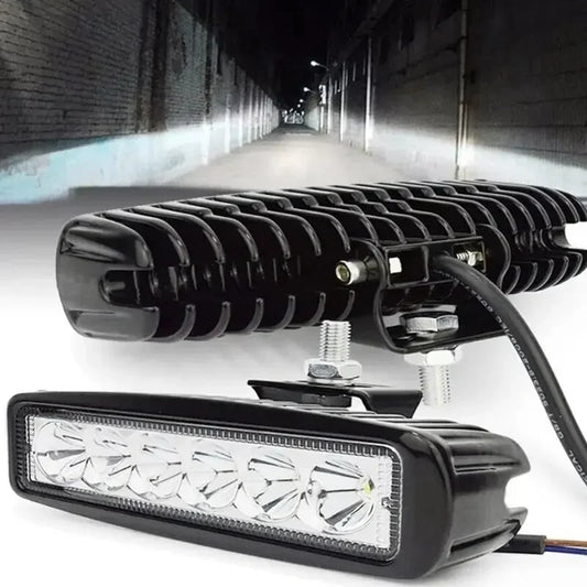 18W LED Work Light Bar - 6 LEDs, 12V-24V
