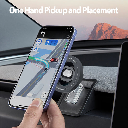 Magnetic Car Phone Mount – Vent Clip | Anti-Shake | One-Hand Operation