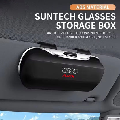 Car Sun Visor Glasses Case – ABS Eyeglasses Box Clip Holder