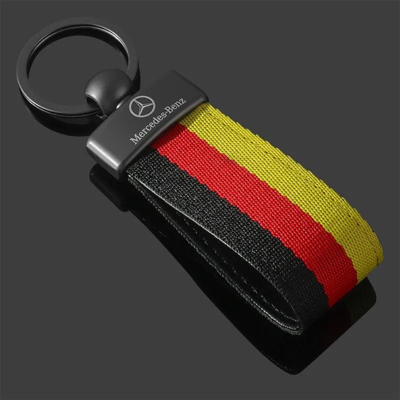 High Quality Metal Leather AMG Keychain