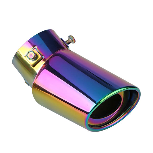 Stainless Steel Exhaust Muffler Tip - 2.5" Inlet Chrome & Color Finish