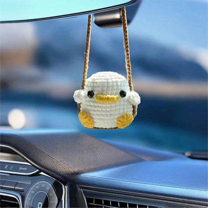 Cute Crochet Animal Car Pendant