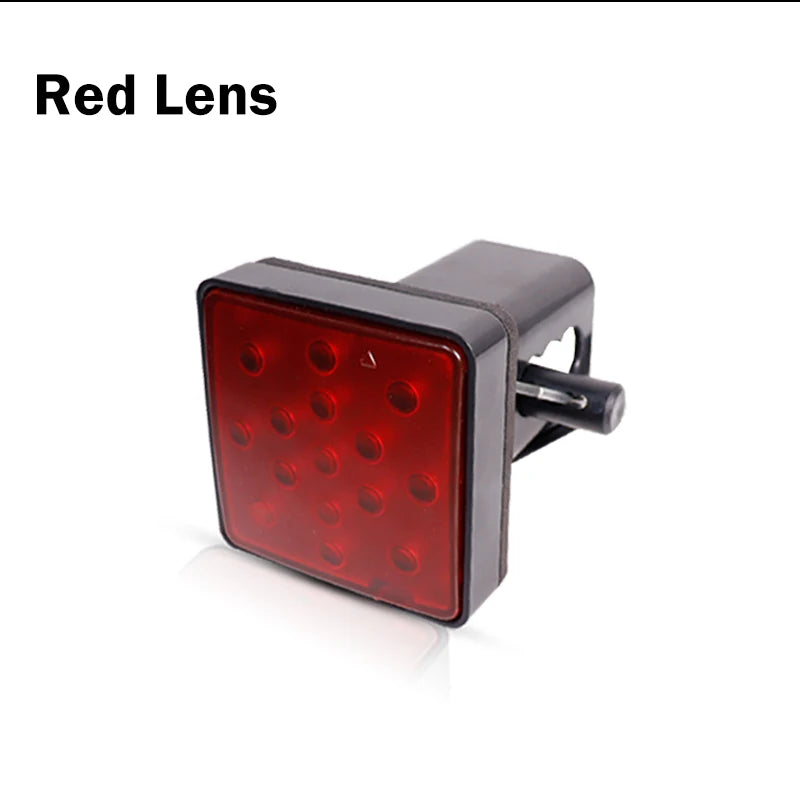 2-Inch Trailer Hitch Receiver Cover - 15-LED Brake Light