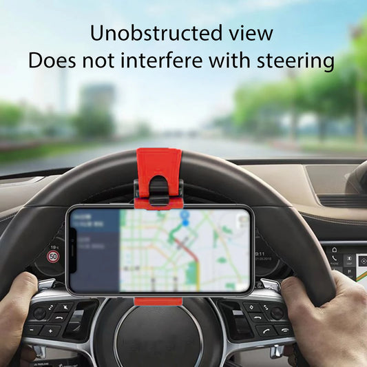 Steering Wheel Phone Holder - Universal Hook Mount Bracket