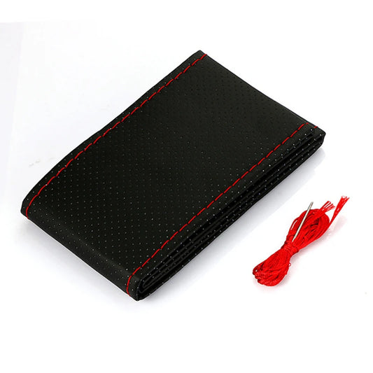 Faux Leather Steering Wheel Cover – DIY Stitch 38cm with Needle & Thread