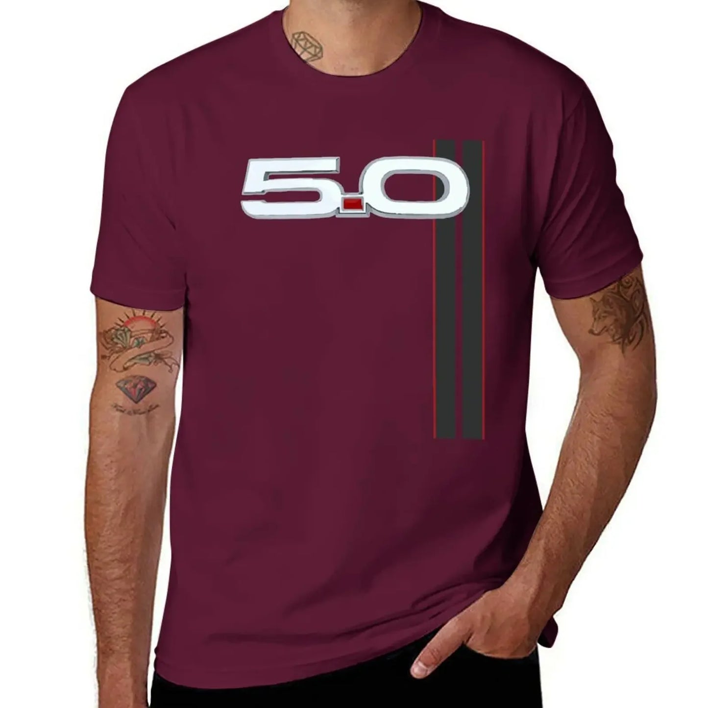 Racing Stripes Graphic T-Shirt | V8 GT Muscle Car Tee