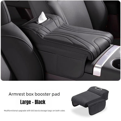Car Armrest Booster Pad with Storage Pocket – Comfort Cushion