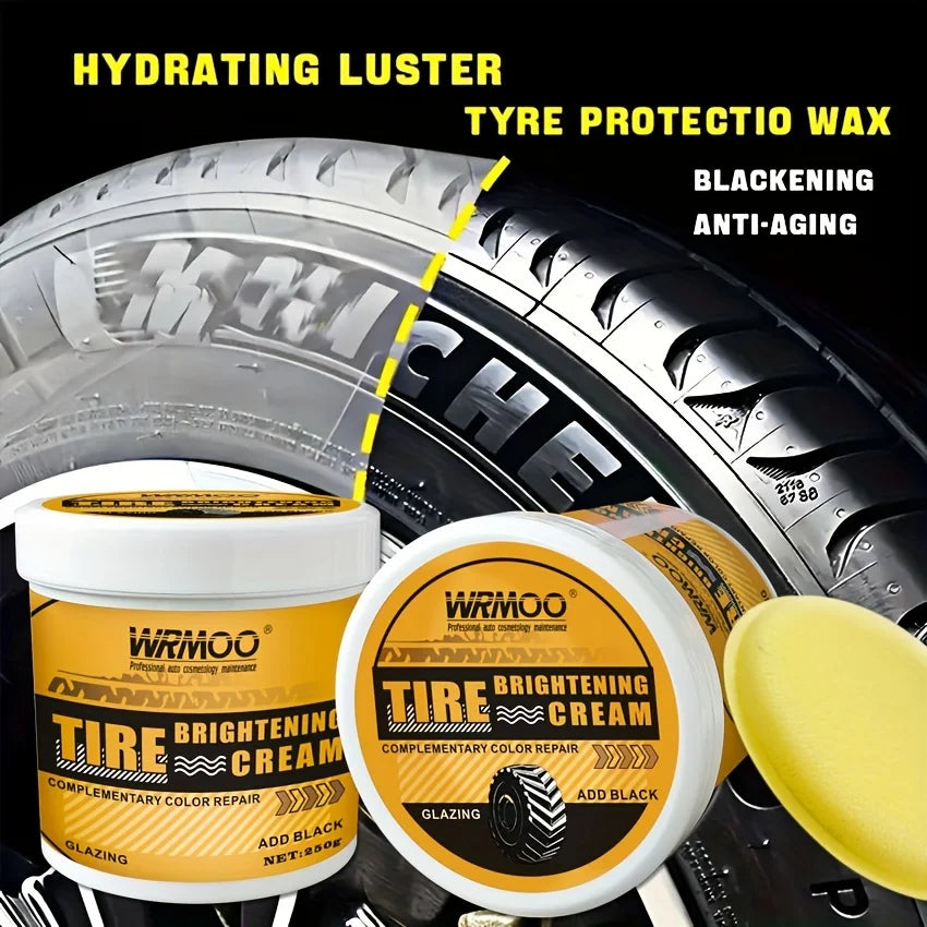 Tire Wax – Blackening Polish & Brightener Cream with Sponge
