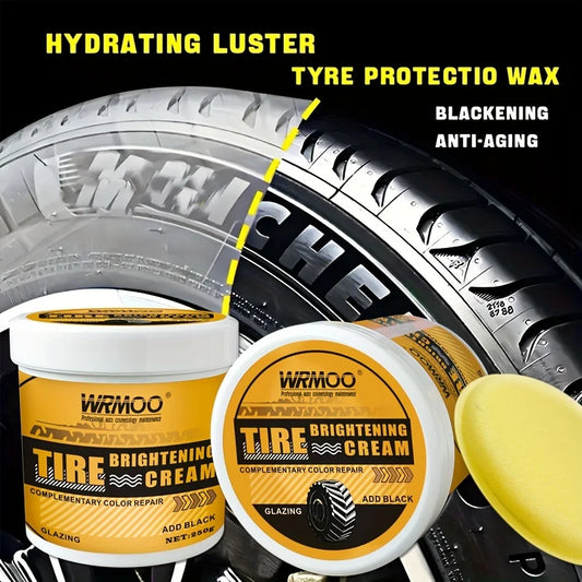 Tire Wax – Blackening Polish & Brightener Cream with Sponge