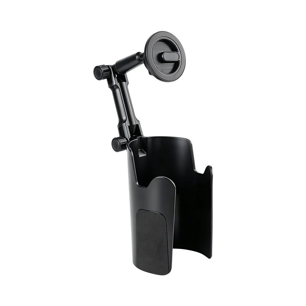 Magnetic Cup Holder Phone Mount – 360° Rotatable 2-in-1 Universal Car Phone Holder