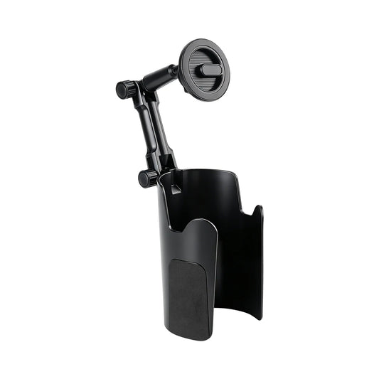 Magnetic Cup Holder Phone Mount – 360° Rotatable 2-in-1 Universal Car Phone Holder