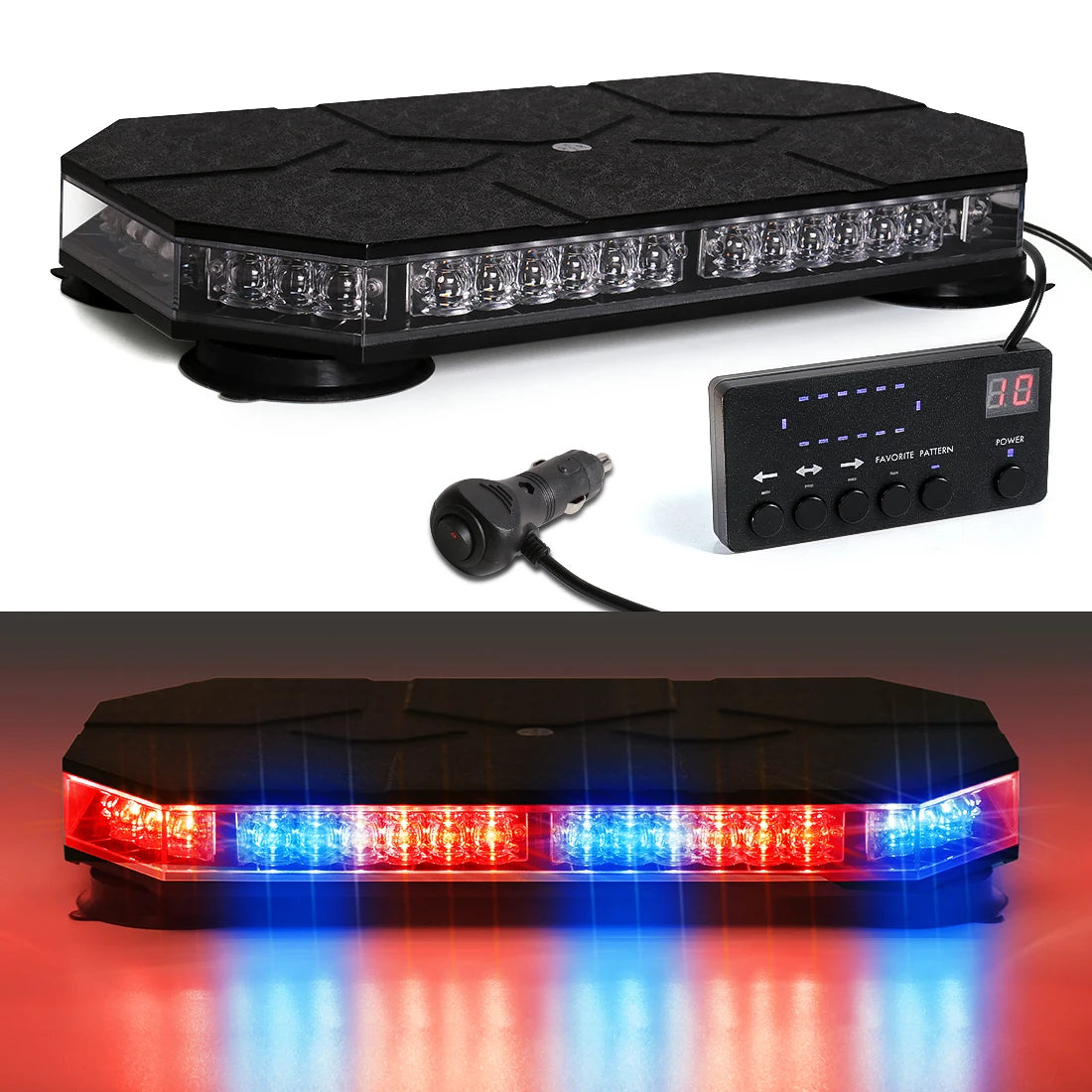 Roof Top LED Strobe Light Bar - Magnetic Mount Warning Light