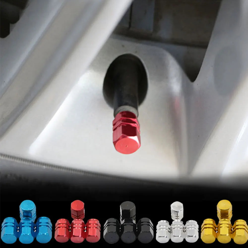 4Pcs Universal Aluminum Valve Caps