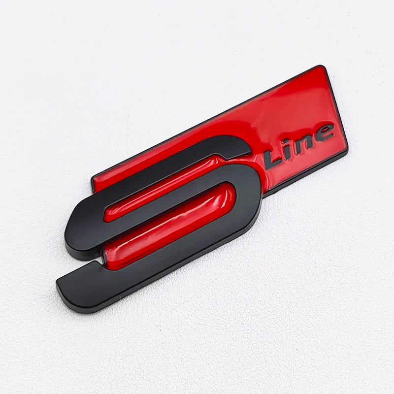 S Line Style 3D Metal Car Emblem