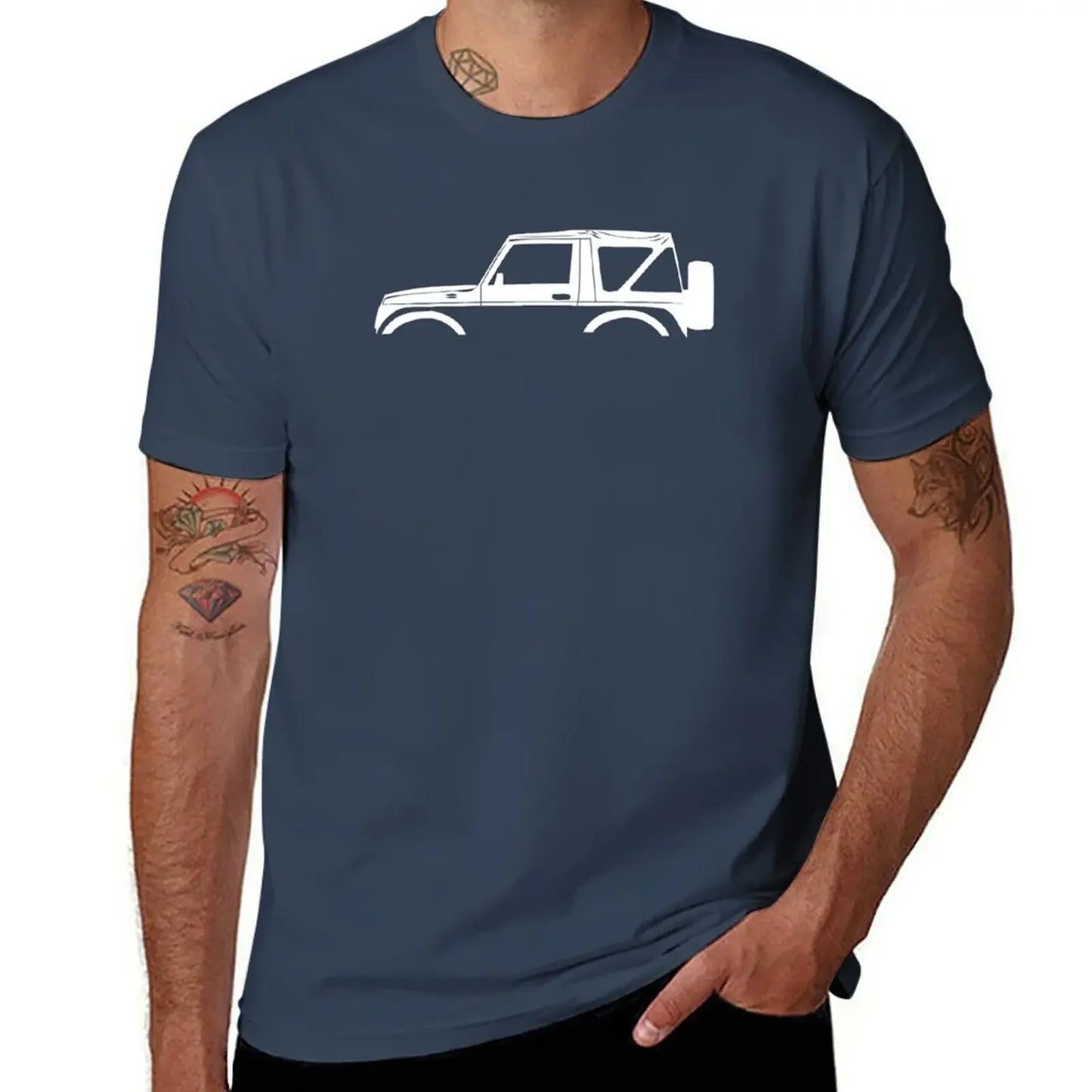 Car Silhouette Graphic T-Shirt – Oversized Cotton Tee