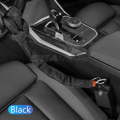 Steering Wheel Lock - Braided Steel Cable Anti-Theft Lock
