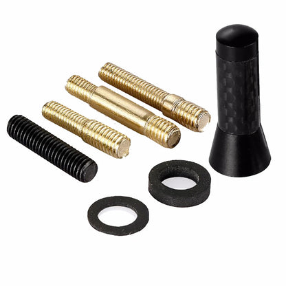 Short Stubby Car Antenna – Carbon Fiber & Metal AM/FM Signal Booster