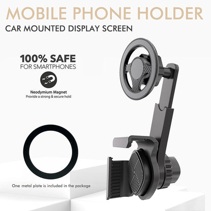 Magnetic Car Phone Holder – 360° Rotation Foldable Mount