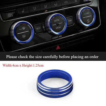 AC Control Ring Trim Cover – Aluminium Alloy Interior Trim Set of 3