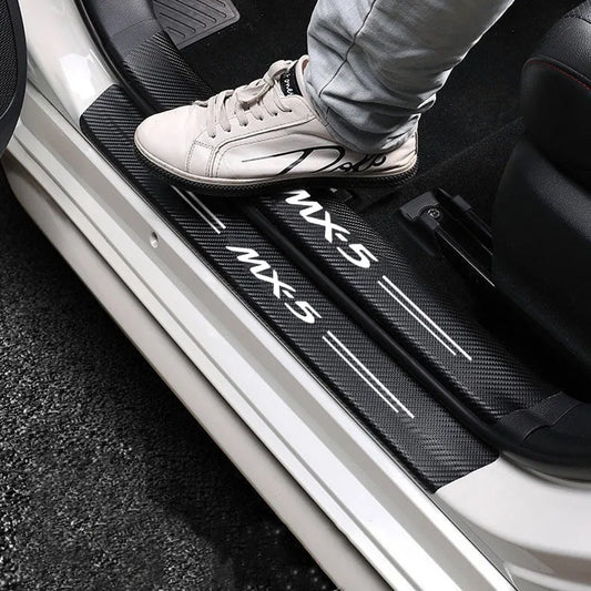 Carbon Fiber Door Threshold Strip Sticker – Car Protective Decal