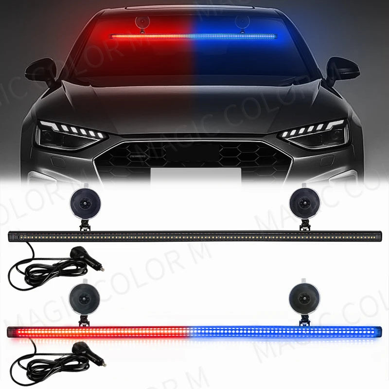 96 LED Strobe Warning Light Bar – 84cm | 15 Flash Modes | 12V