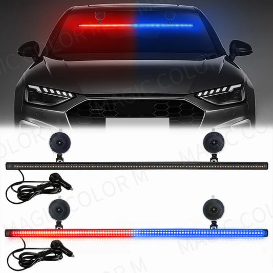 96 LED Strobe Warning Light Bar – 84cm | 15 Flash Modes | 12V