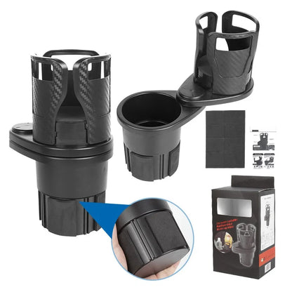 Rotating Car Cup Holder Double-Layer Center Console Organizer