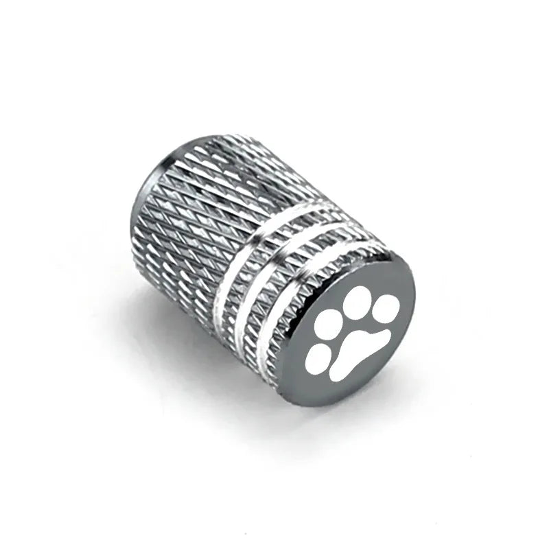Paw Theme Tire Valve Caps