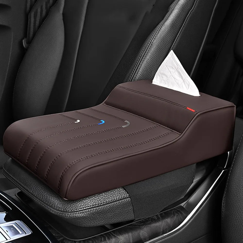 Car Armrest Box Pad – Memory Foam & Leather, Thickened, 8 Colors