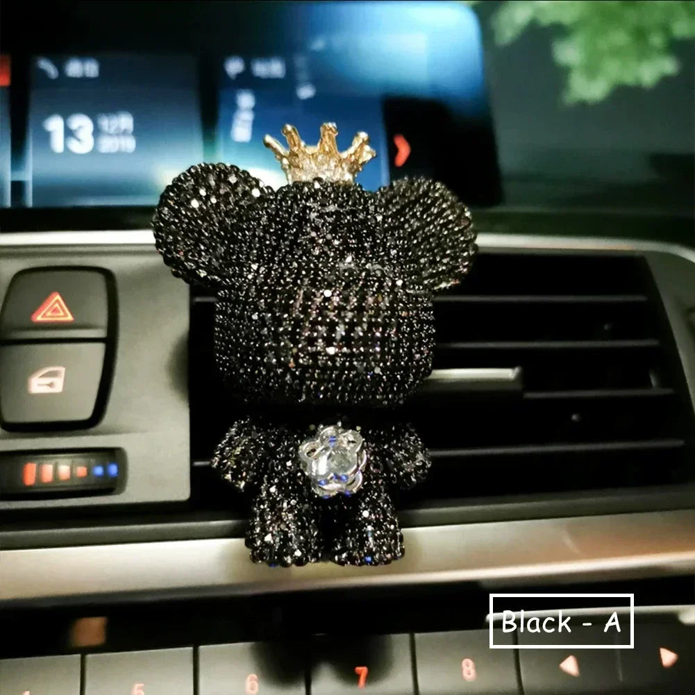 Rhinestone Bear Car Ornaments