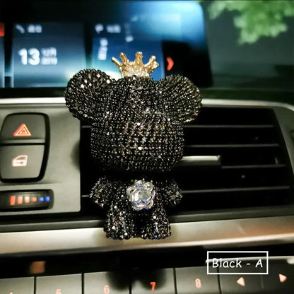 Rhinestone Bear Car Ornaments