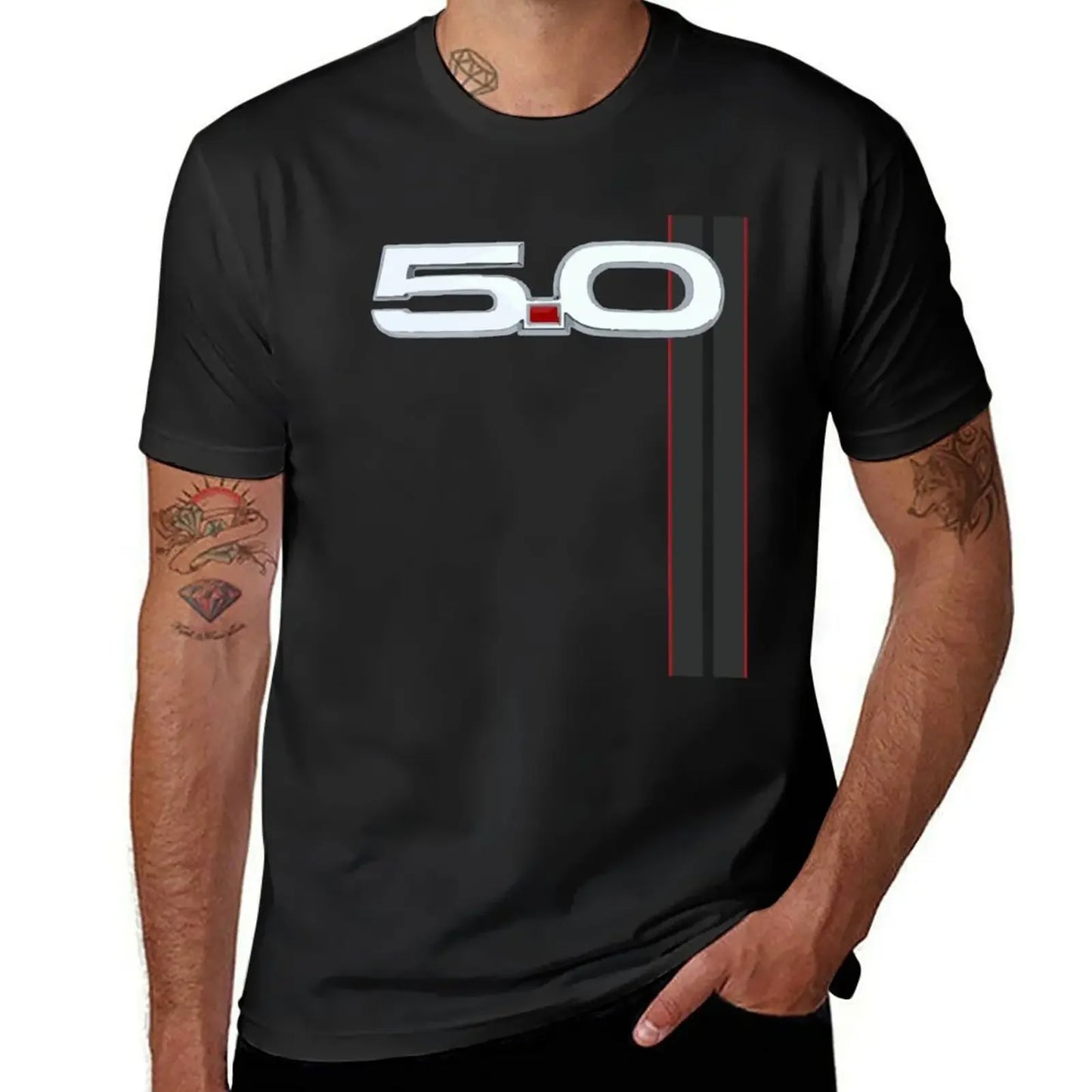 Racing Stripes Graphic T-Shirt | V8 GT Muscle Car Tee