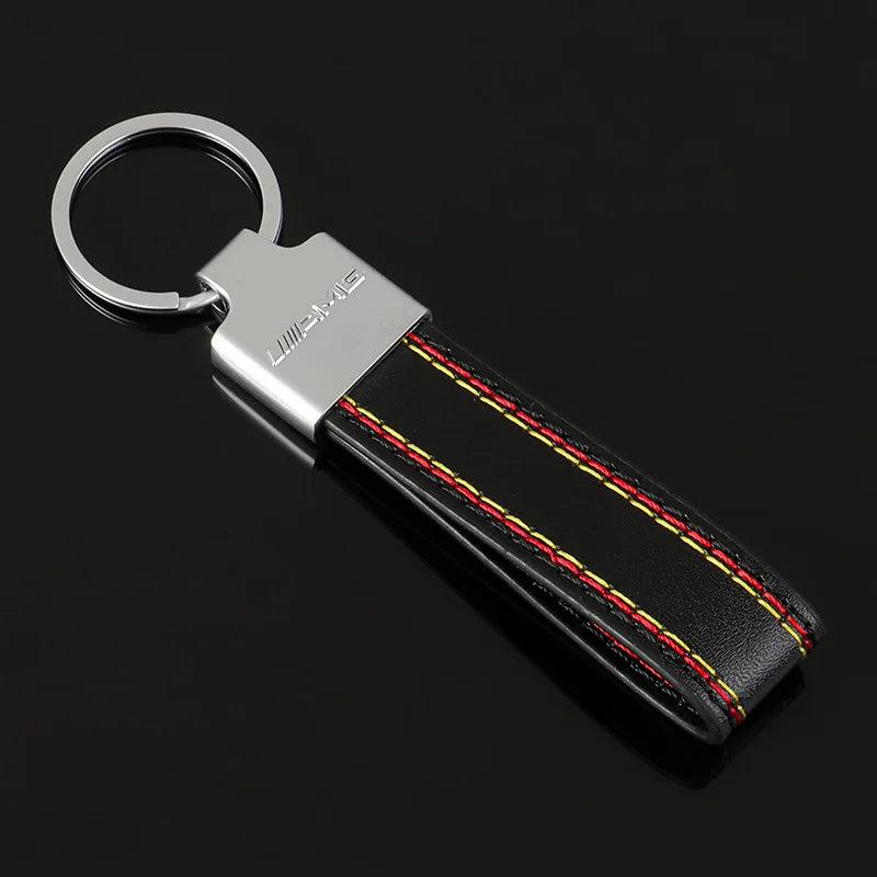 High Quality Metal Leather AMG Keychain