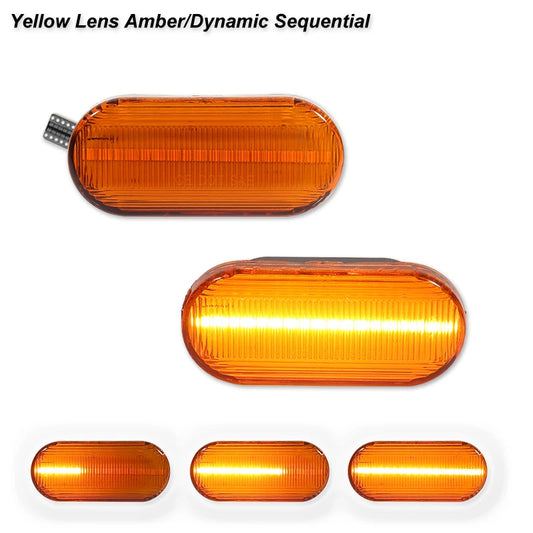 LED Dynamic Side Marker Turn Signal Light - T10 W5W Amber SMD Pair