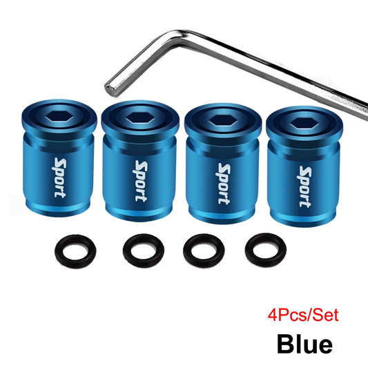Zinc Alloy Valve Stem Caps for Cars - Sport Style Set of 4