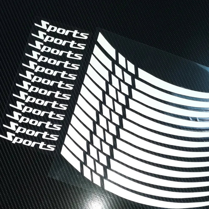 Motorcycle Wheel Rim Stripe Sticker – Reflective Decal Tape for 18-21 Inch Wheels